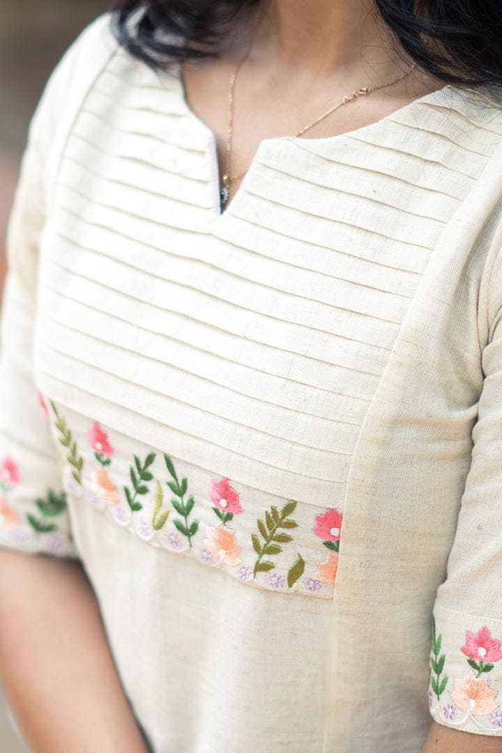 Women?s Cotton Kurta Suit Set with Palazzo Pants & Dupatta(M) - Image 5