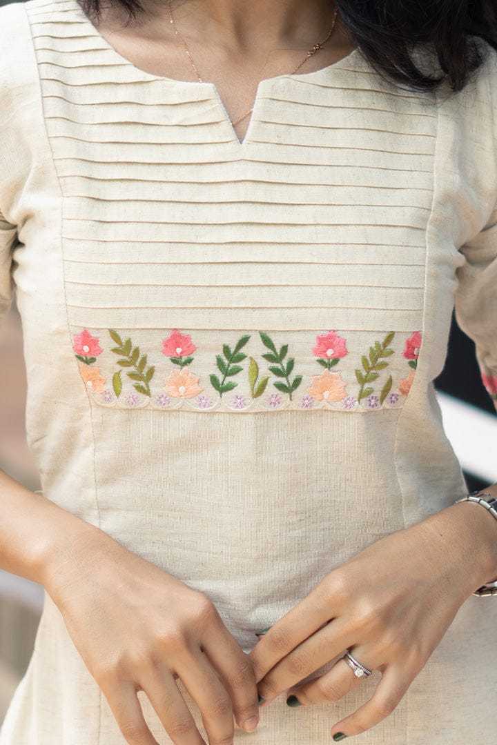 Women?s Cotton Kurta Suit Set with Palazzo Pants & Dupatta(M) - Image 2